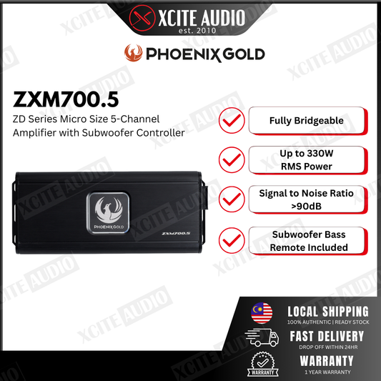 PHOENIX GOLD ZXM 700.5 - ZX Series 5-Channel Micro Car Audio Amplifier