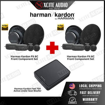 Harman Kardon FIT Series 2 Way Component + Under Seat Woofer Bundle Package