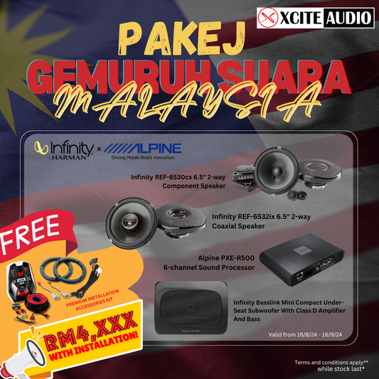 Package Gemuruh Suara Malaysia | Fully Plug and Play Universal Car Audio Upgrade Package in Malaysia With Installation (Suitable with Most Cars)