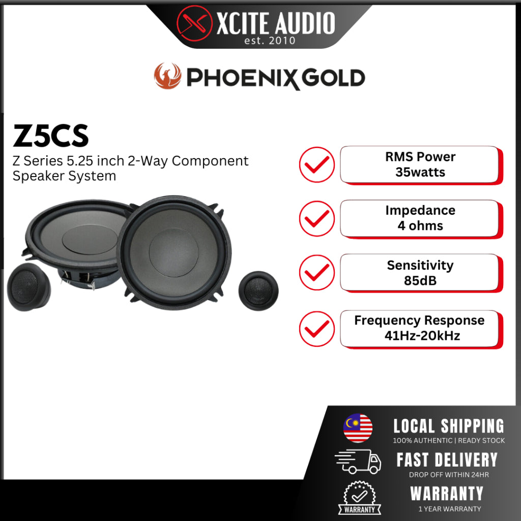 Phoenix Gold Z5CS - Z Series 5.25" 2-Way Component Car Speakers