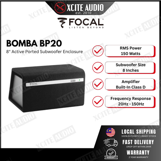 FOCAL BOMBA BP20 - 8" Ported Active Car Subwoofer Enclosure