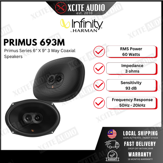 Infinity Primus 693M - Primus Series 6"x 9" 3-way car speakers