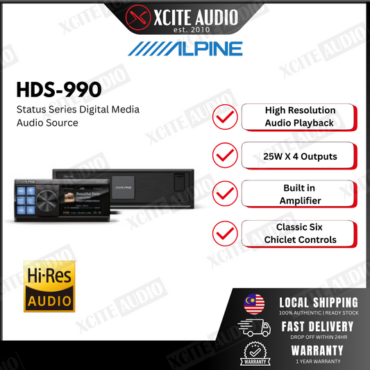 Alpine HDS-990 Status Series high-resolution Digital Media Audio source (does not play discs)