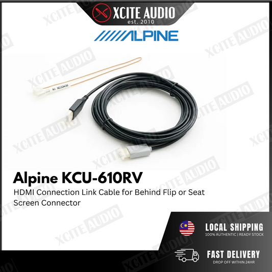 Alpine KCU-610RV HDMI Connection Link Cable for Behind Flip or Seat Screen Connector