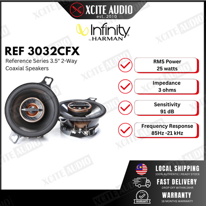 Infinity Reference REF-3032CFX 3.5" 2-Way Coaxial Car Speakers