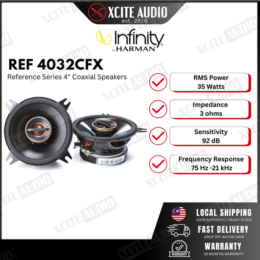 Infinity REF-4032CFX 105W 4" High Performance Coaxial Car Speakers