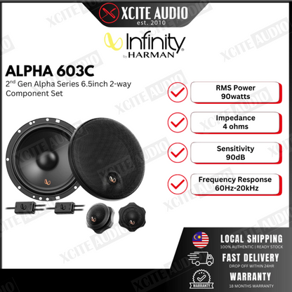 INFINITY ALPHA 603C - New Gen Alpha Series 6.5″ 2-Way Component Speaker System