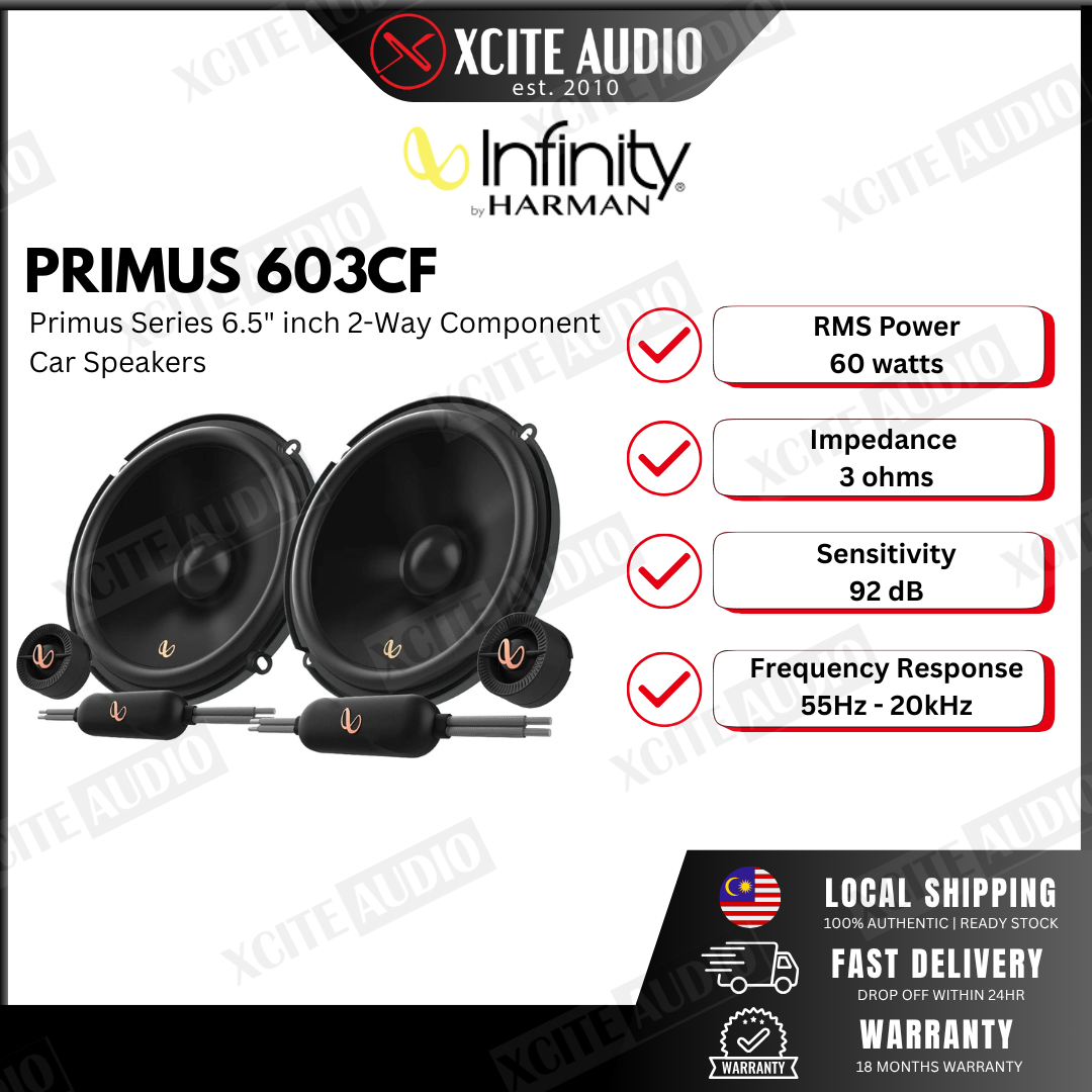 Infinity Primus 603CF 6.5" inch 2-Way Component Car Speaker System