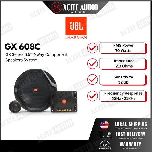 JBL GX608C 6.5" Car Audio Component Speaker System