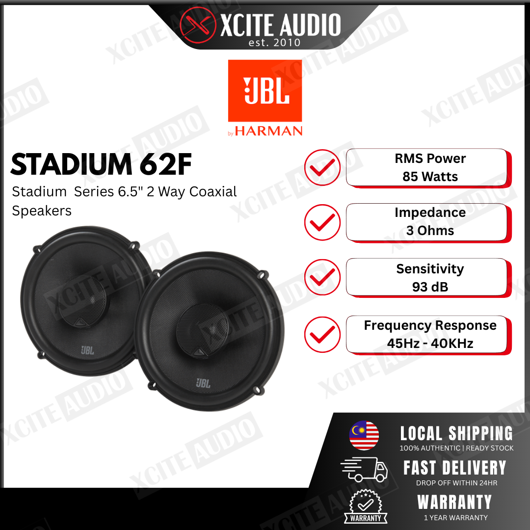 JBL Stadium 62F Stadium Series 6.5” 2-Way Coaxial Car Speaker