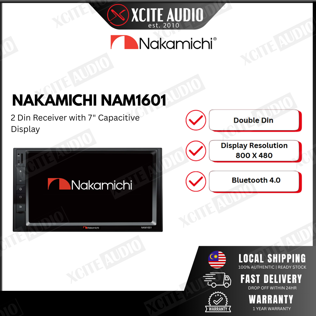 NAKAMICHI NAM1601 with 7" Inch Capacitive Display | Digital Media Receiver