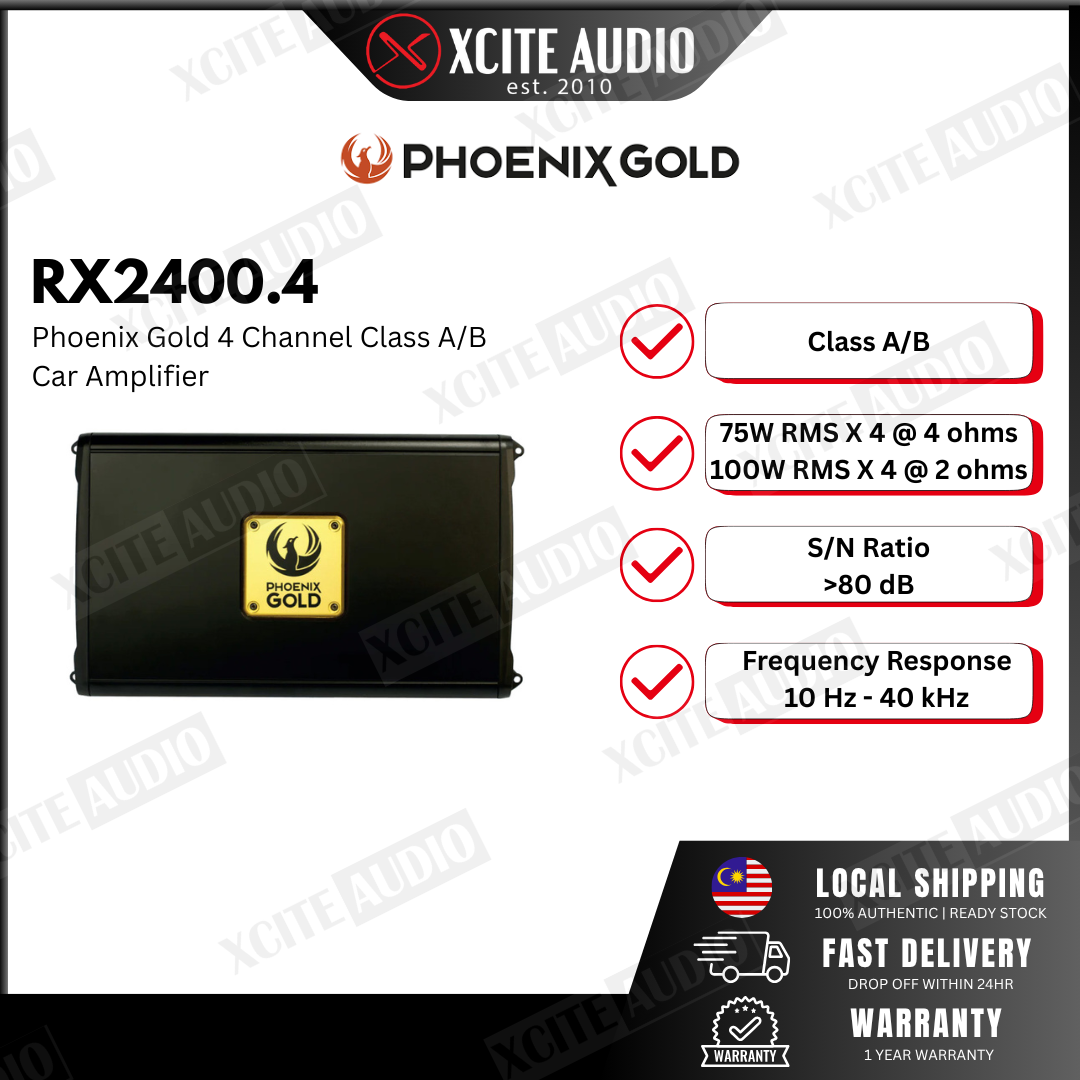 Phoenix Gold RX2400.4 - 4 CHANNEL CLASS A/B AMPLIFIER