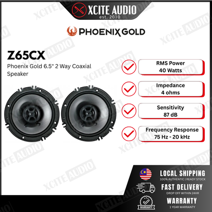Phoenix Gold Z65CX - 6.5 2-Way Coaxial Speakers