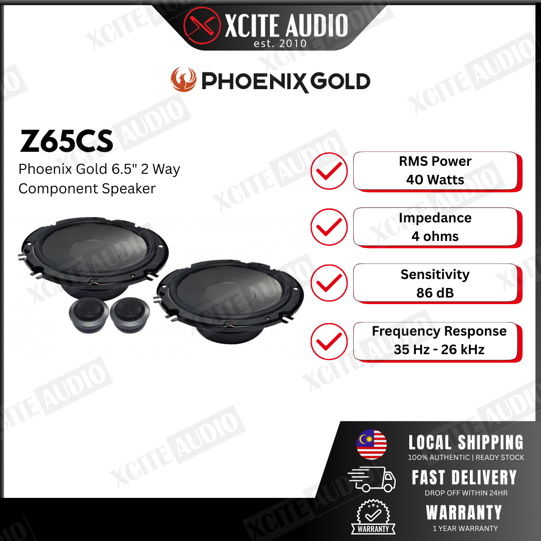 Phoenix Gold Z65CS - 6.5"inch 2-Way Component Speakers