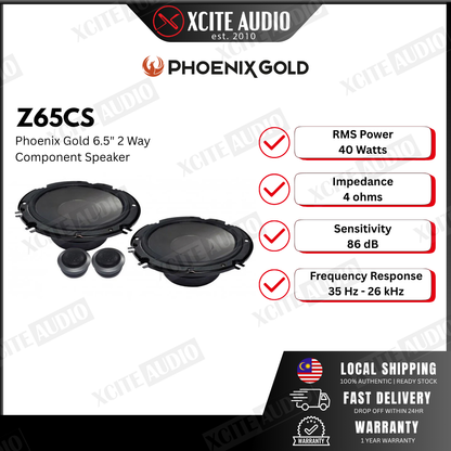 Phoenix Gold Z65CS - 6.5"inch 2-Way Component Speakers