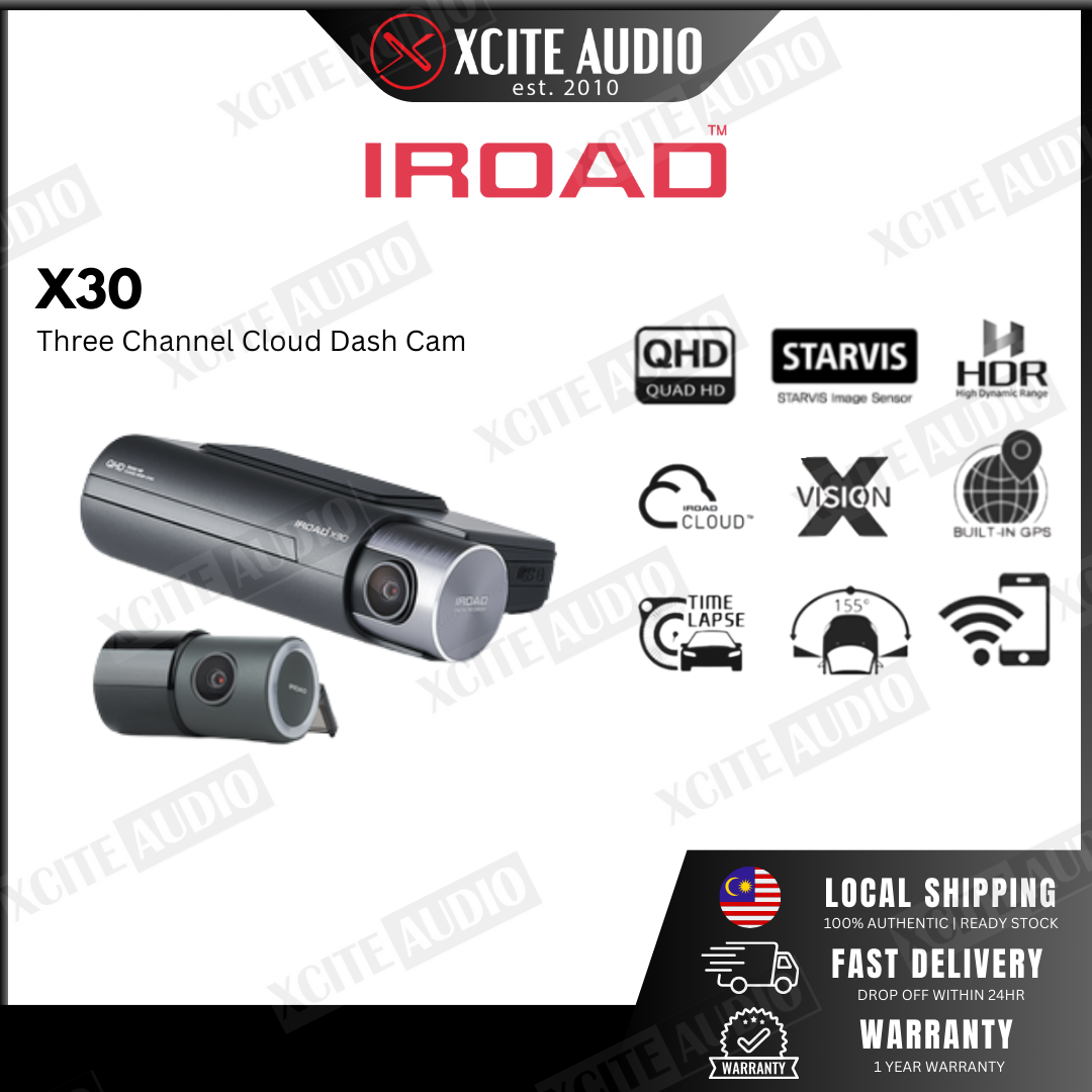 IROAD X30 THREE CHANNEL QHD 1440P DASH CAM