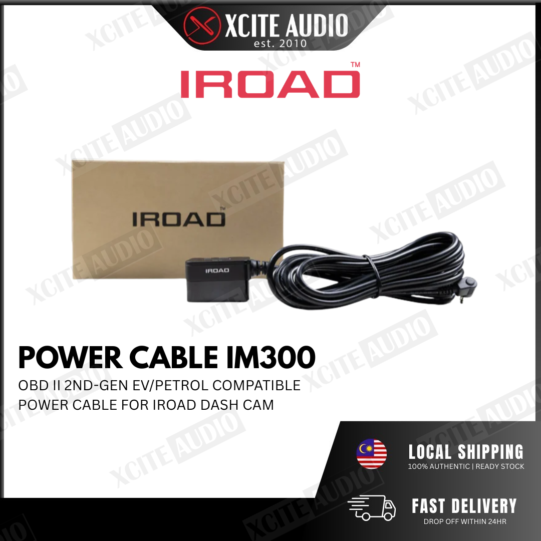 Iroad OBD II Dashcam Power Cable (2nd Generation) For Iroad Dashcams | IM-300 | EV & Petrol Vehicle Compatible