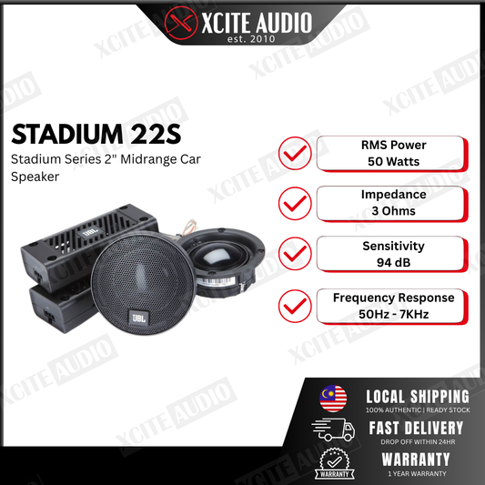 JBL Stadium 22S 2" (50mm) PEI Dome Midrange with Bandpass Crossover Enclosure