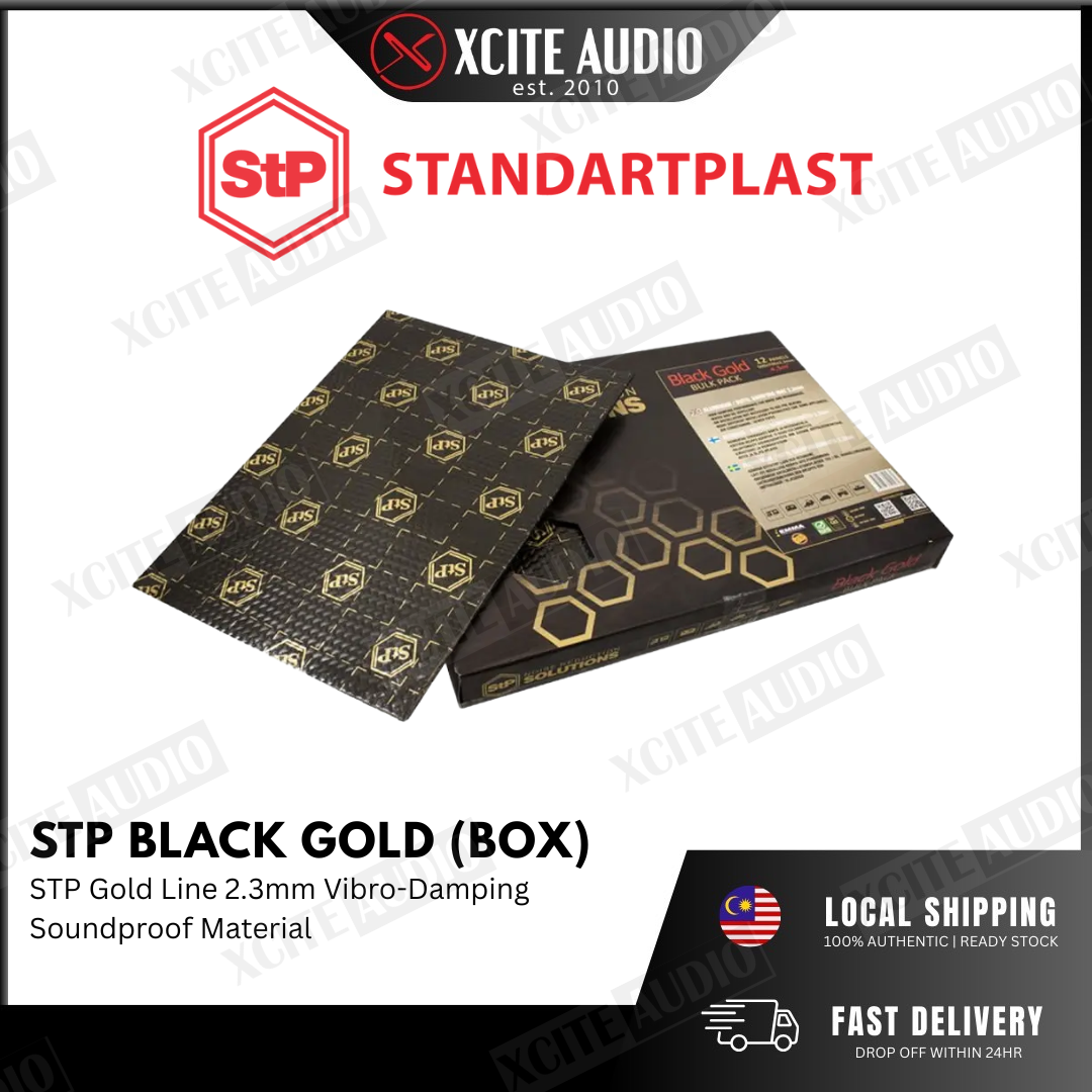 STANDARTPLAST Gold Line Black Gold Bulk Pack Car Soundproof - 12 Sheets
