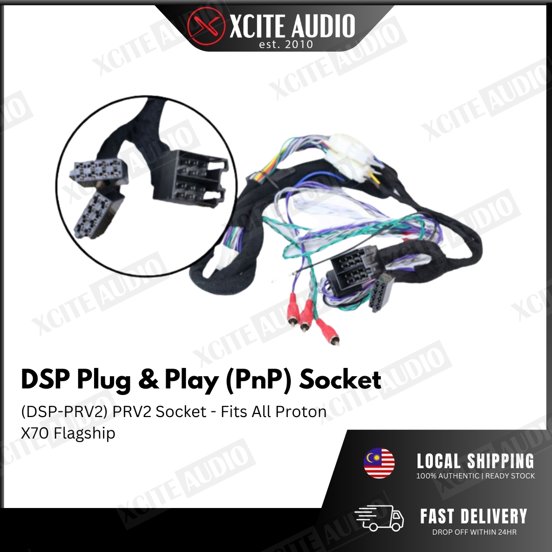 Digital Sound Processor(DSP) Plug & Play Cable Socket For Proton/Perodua/Toyota/Nissan/Mazda/Honda/Hyudai/BMW/Audi/Mini/Mercs