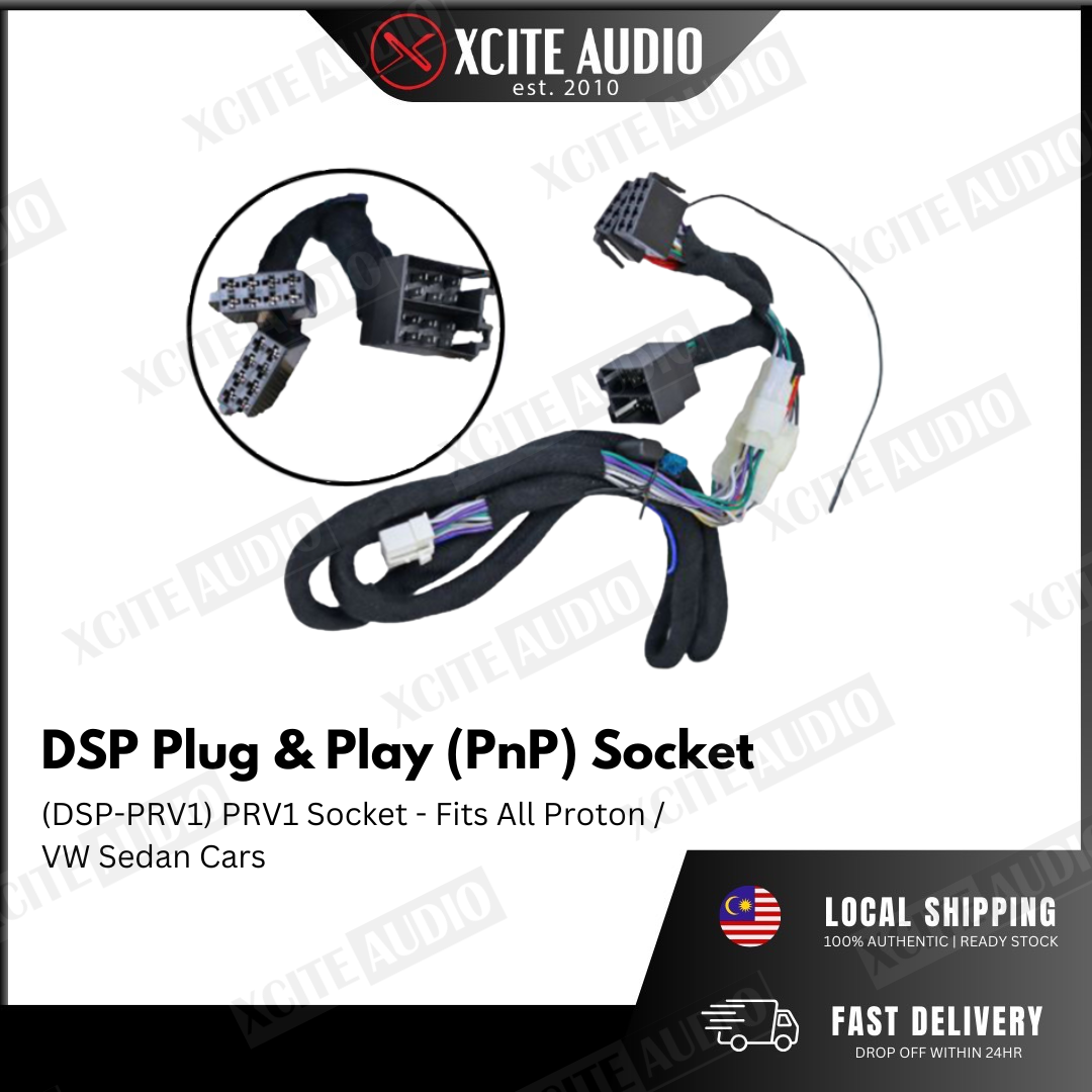 Digital Sound Processor(DSP) Plug & Play Cable Socket For Proton/Perodua/Toyota/Nissan/Mazda/Honda/Hyudai/BMW/Audi/Mini/Mercs