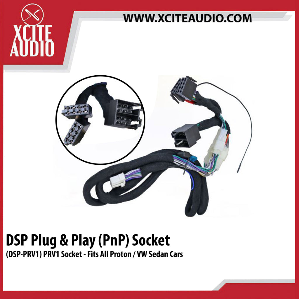 Digital Sound Processor(DSP) Plug & Play Cable Socket For Proton/Perodua/Toyota/Nissan/Mazda/Honda/Hyudai/BMW/Audi/Mini/Mercs
