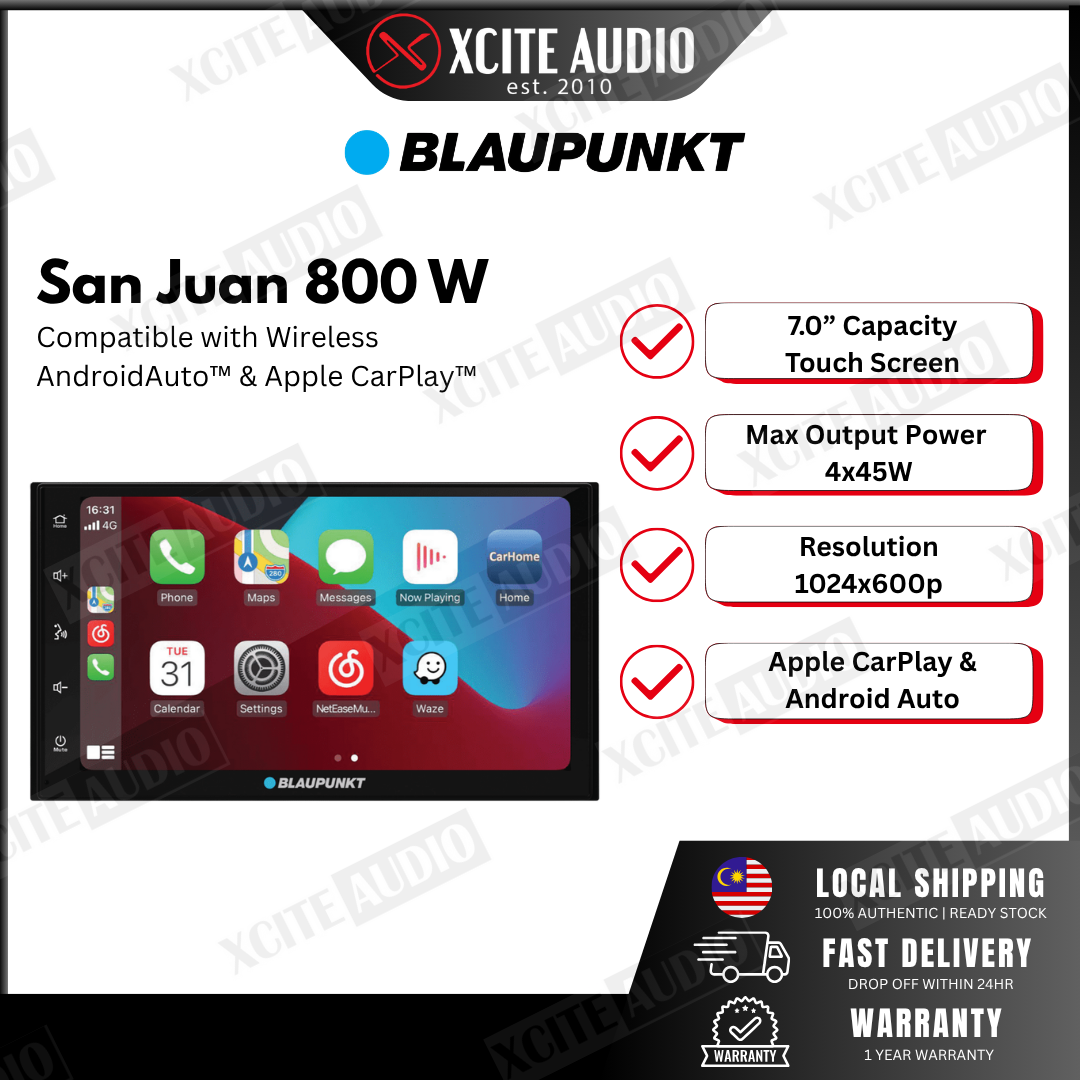 Blaupunkt San Juan 800 W Smart Multimedia Compatible with Wireless AndroidAuto™ & Apple CarPlay™
