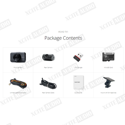IROAD TX1 32GB Car Dashcam 1080p 2-channel 140 wide angle ADAS | Car Recorder | Dual Vision | 1 Year Warranty