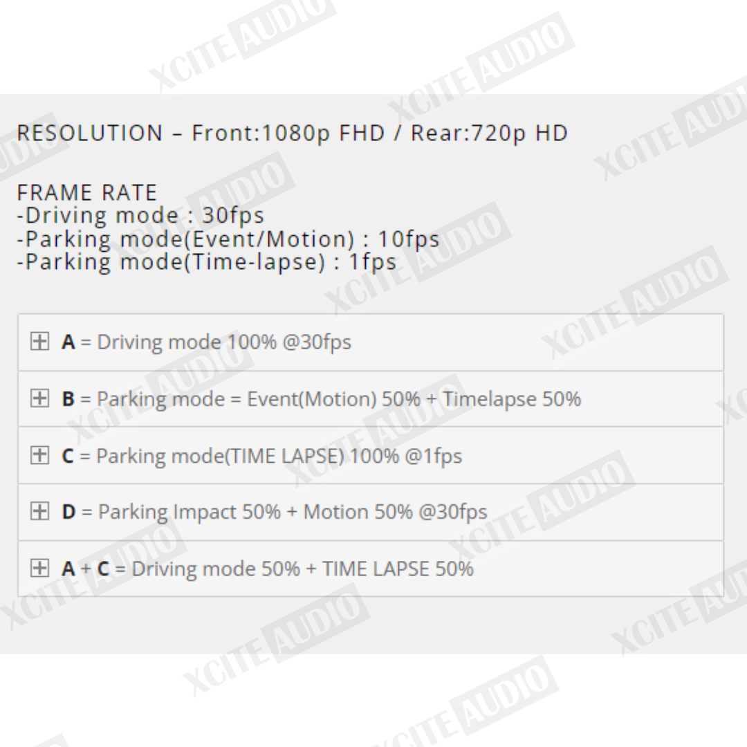 IROAD TX1 32GB Car Dashcam 1080p 2-channel 140 wide angle ADAS | Car Recorder | Dual Vision | 1 Year Warranty