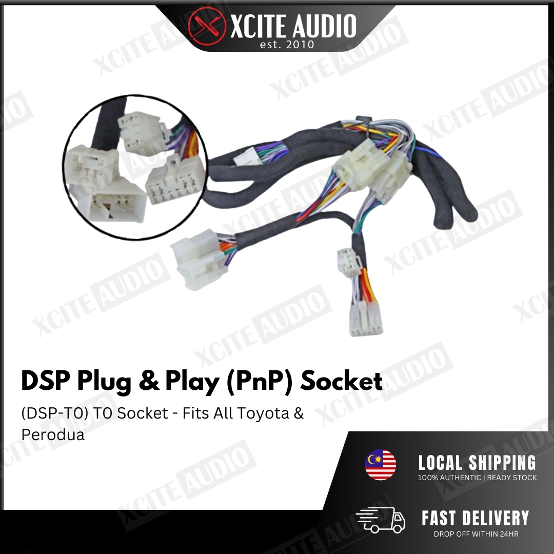 Digital Sound Processor(DSP) Plug & Play Cable Socket For Proton/Perodua/Toyota/Nissan/Mazda/Honda/Hyudai/BMW/Audi/Mini/Mercs