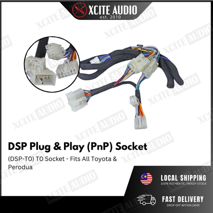 Digital Sound Processor(DSP) Plug & Play Cable Socket For Proton/Perodua/Toyota/Nissan/Mazda/Honda/Hyudai/BMW/Audi/Mini/Mercs