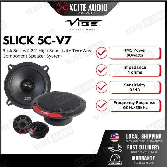 VIBE SLICK 5C-V7 - Slick Series 5.25" Two-Way Component Car Speaker System