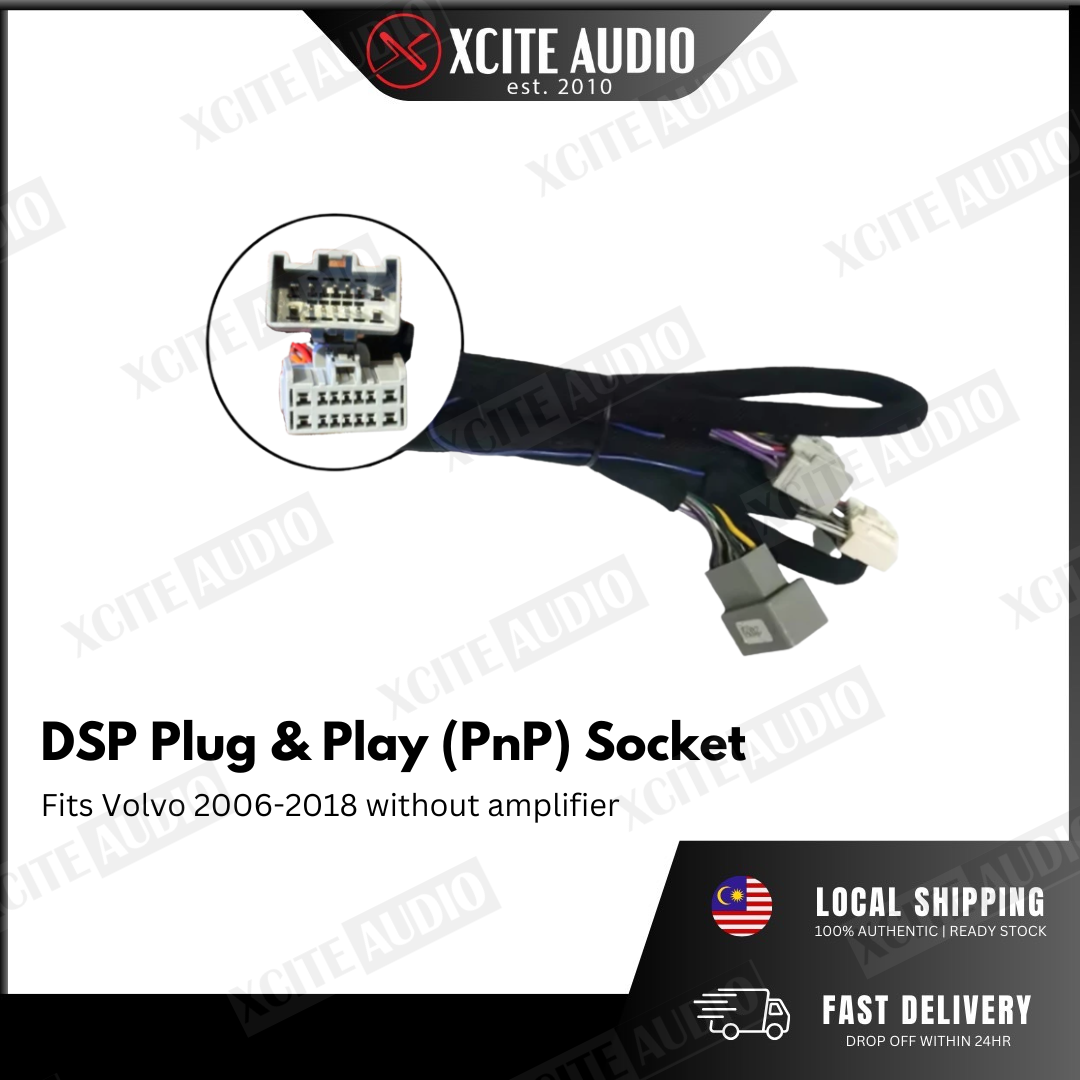 Digital Sound Processor(DSP) Plug & Play Cable Socket For Proton/Perodua/Toyota/Nissan/Mazda/Honda/Hyudai/BMW/Audi/Mini/Mercs