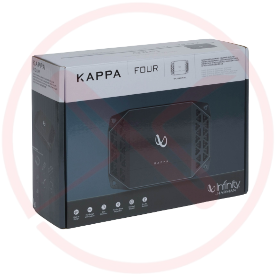 Infinity Kappa Four - Class D - 4 Channel Full Range car amplifier — 100 watts RMS x 4