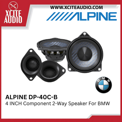 Alpine DP-40C-B 4 INCH Component 2-Way Speaker Plug and Play | Compatible for BMW | 100% Genuine | Original
