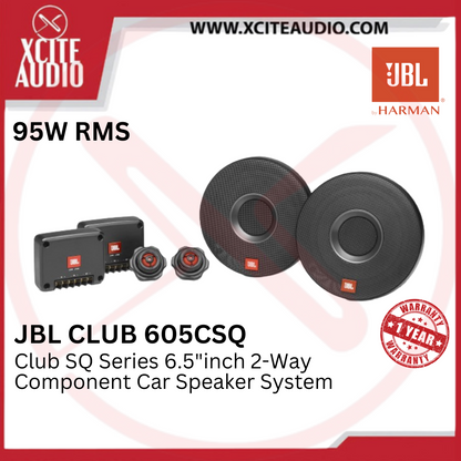 JBL Club Series 605CSQ - Sound Quality (SQ) Category 6.5"inch 2-Way Component Car Speaker System