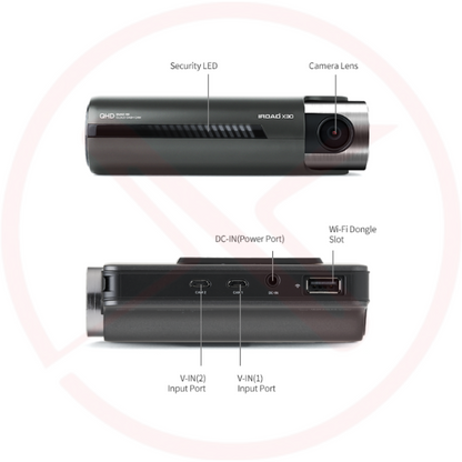 IROAD X30 THREE CHANNEL QHD 1440P DASH CAM