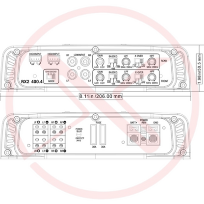 Phoenix Gold RX2400.4 - 4 CHANNEL CLASS A/B AMPLIFIER