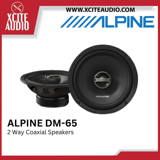 Alpine DM-65 6.5inch 2-Way Coaxial Speakers | Peak Power 200W | 100% Original Alpine | Latest 2023 Model