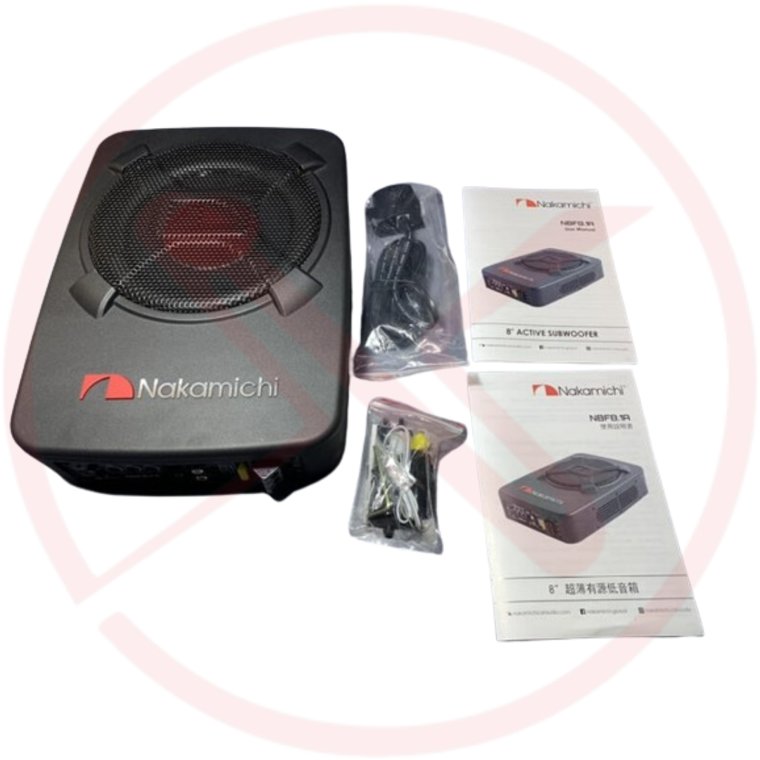 Nakamichi NBF8.1A - 8"inch 150W RMS Aluminium Active Underseat Car Subwoofer