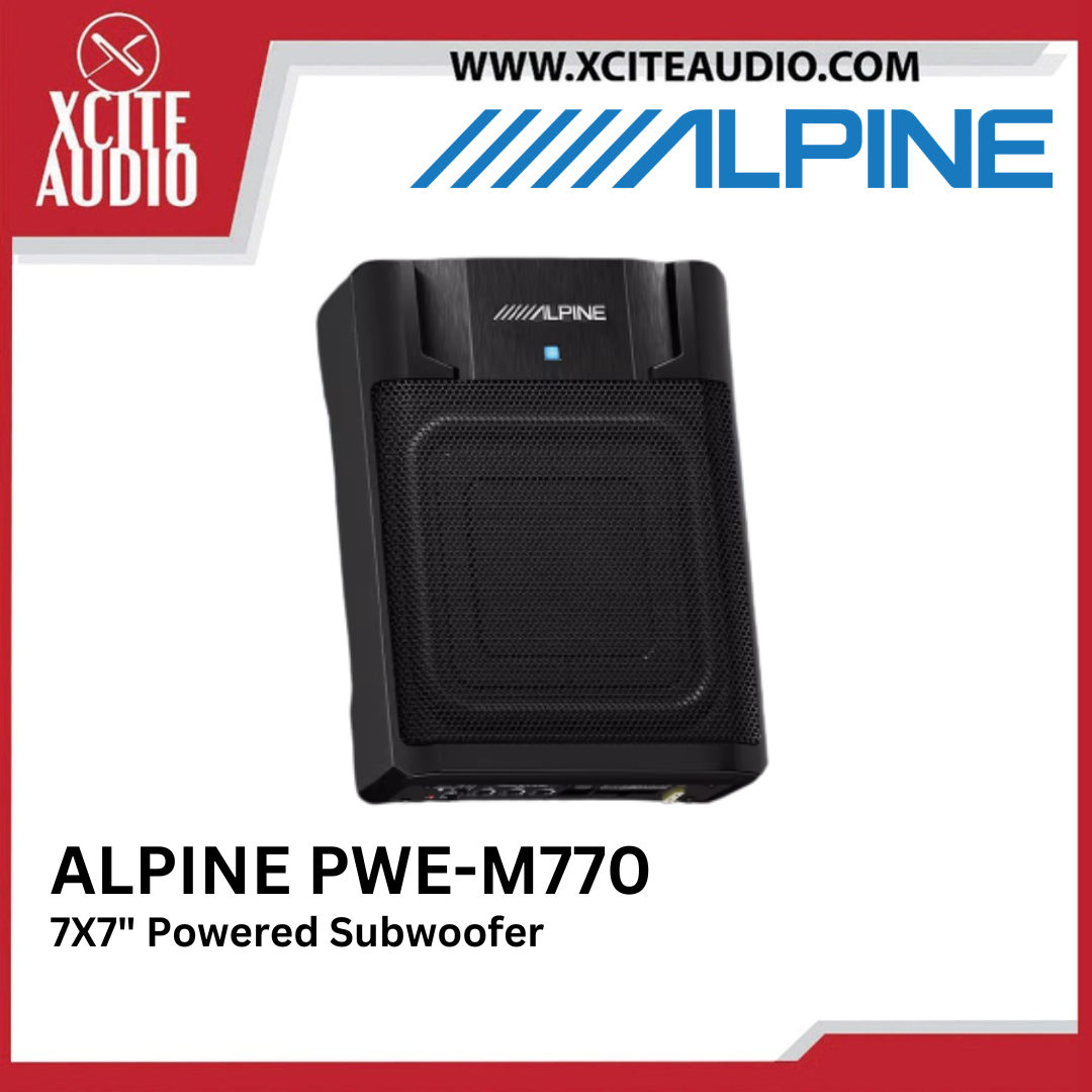 Alpine PWE-M770 7X7 inch Powered Subwoofer – Xcite Audio
