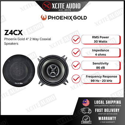 Phoenix Gold Z4CX - 4"inch 2-Way Coaxial Speakers