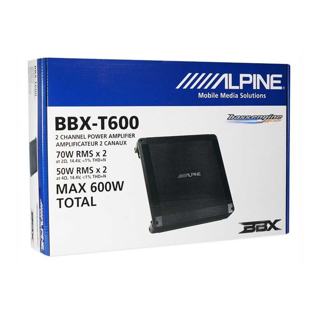 Alpine BBX-T600 BBX Series 300W 2-Channel Class AB Car Amplifier