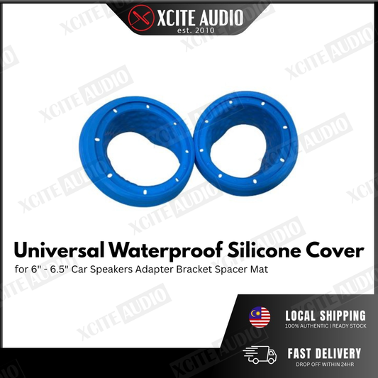 Universal Waterproof Silicone Half Cover for 6" - 6.5" Car Speaker Adapter Bracket Spacer Mat