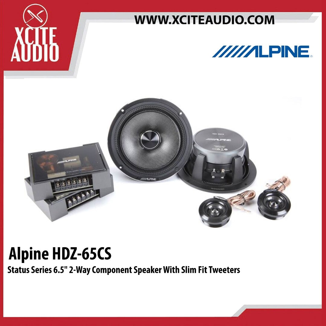 Alpine HDZ-65CS Status Series 6.5" 2-Way Component Speaker With Slim Fit Tweeters