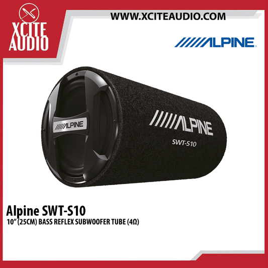 Alpine SWT-S10 10” (25CM) BASS REFLEX SUBWOOFER TUBE (4Ω)