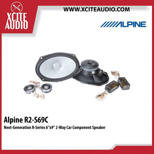 Alpine R2-S69C Next-Generation R-Series 6"x9" 2-Way Car Component Speaker