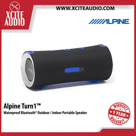 Alpine AD-SPK1 Turn1™ Waterproof Outdoor/Indoor Portable Bluetooth® Speaker
