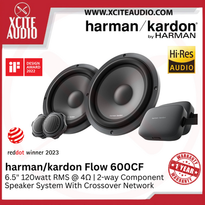 harman/kardon FLOW 600CF | 6.5" 120W RMS 2-way Component Car Speaker System With Crossover Network