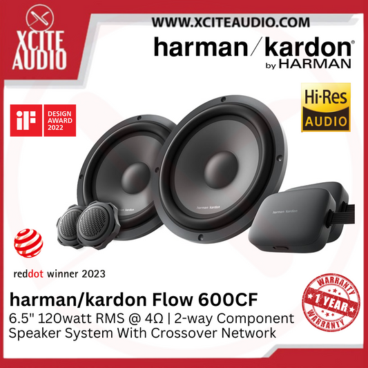 harman/kardon FLOW 600CF | 6.5" 120W RMS 2-way Component Car Speaker System With Crossover Network